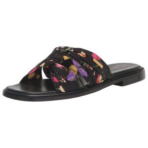 Ted Baker London Black and Multicolor Slide Sandals